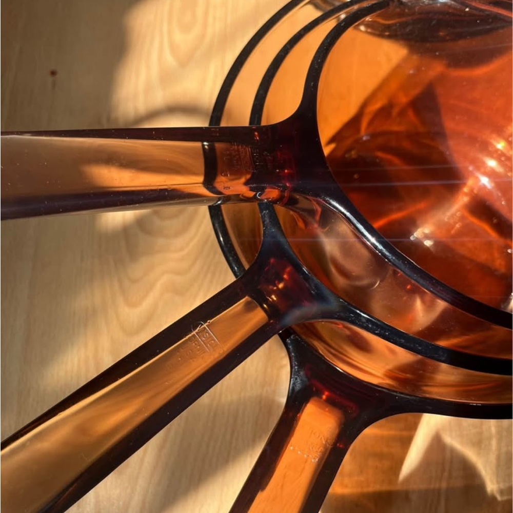 Visions Corningware - Vintage Amber Glass pots - set of 3